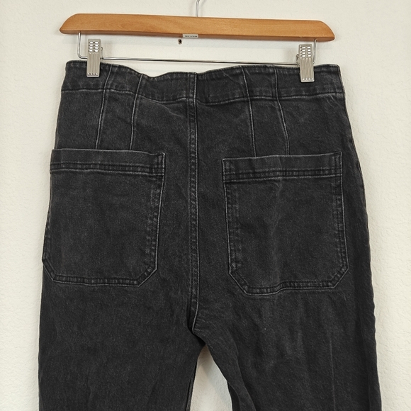 Reformation Straight Leg Elsie Black Washed Out High Rise Jeans Size 29 Women's - Picture 14 of 16